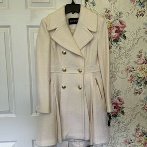 NWT GUESS Double Breasted Wool Blend Coat